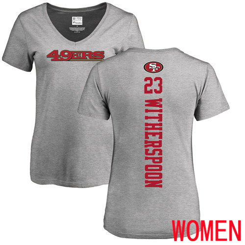 San Francisco 49ers Ash Women Ahkello Witherspoon Backer #23 NFL T Shirt